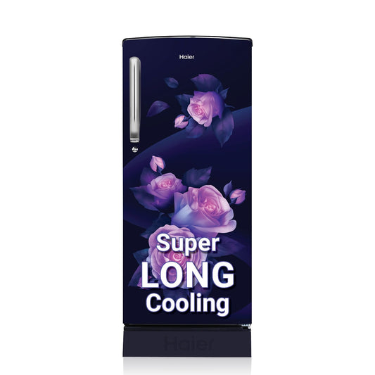 Haier 205 L, 3 Star, Direct-Cool Single Door Refrigerator (HED-213MRB-N, Marine Rose, Base Stand Drawer)