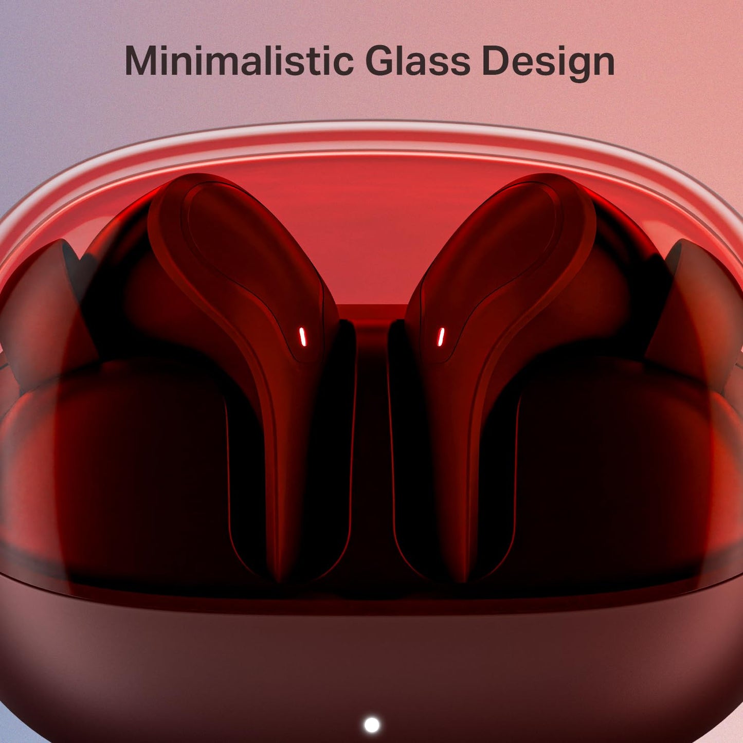 boAt Airdopes Plus 311 (2025 Launch), Glass Design, Dual Mics ENx, Fast Charge, 50 Hrs Battery, Low Latency, IPX4, Bluetooth Earbuds, TWS Ear Buds Wireless Earphones with mic (Crimson Red)