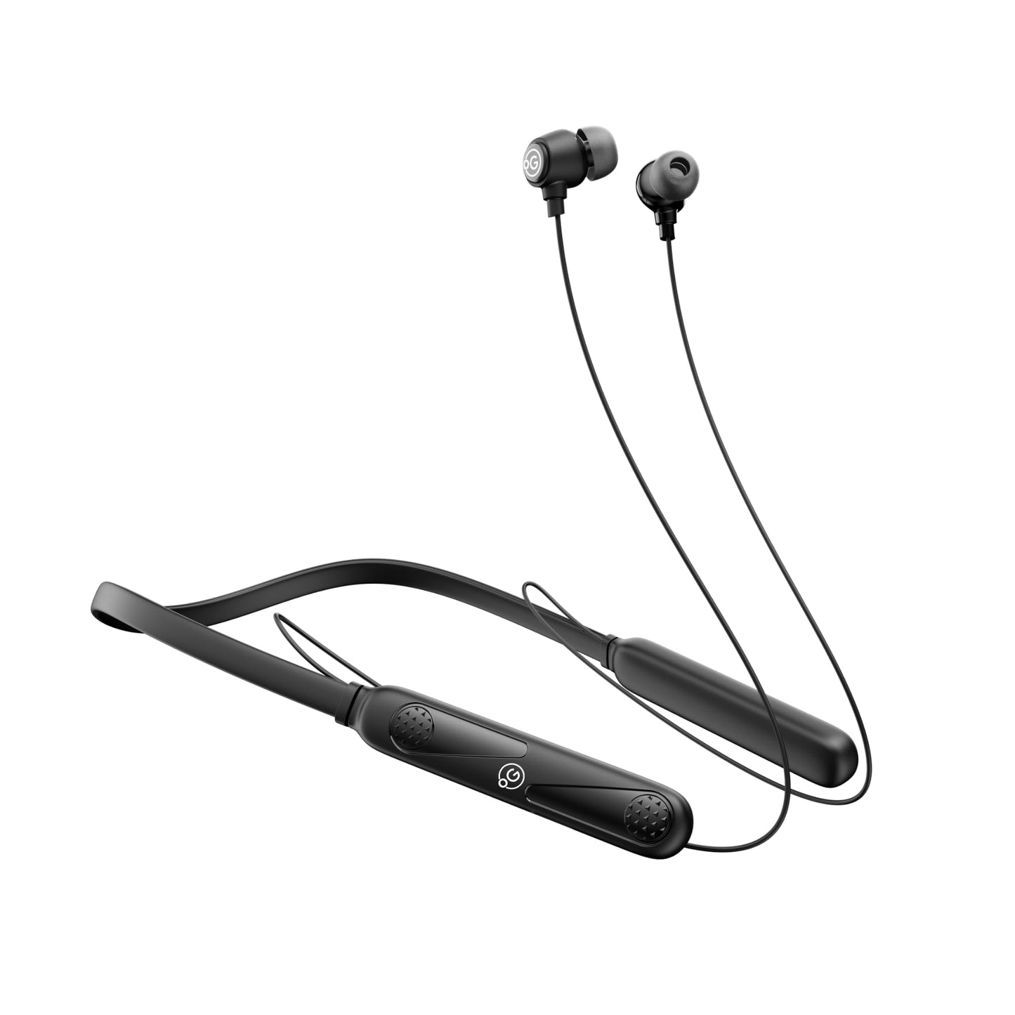 OOGE Tune 15 Wireless Neckband (Black) Bluetooth 5.3, Type-C Fast Charging, 2500h Standby, Magnetic Earbuds, Deep Bass Audio, Lightweight & Comfortable Fit, Sweatproof in-Ear Headphones