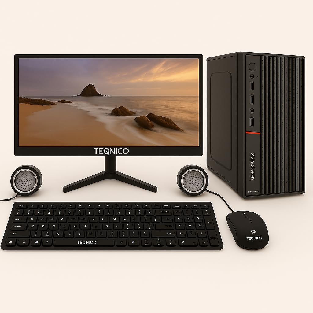 TECNICO Hi Performance Desktop Computer, Core i5 Processor, 8GB DDR3 RAM, 128GB SSD, 500GB HDD, 20inch LED Monitor, Keyboard and Mouse, Windows 11, WiFi