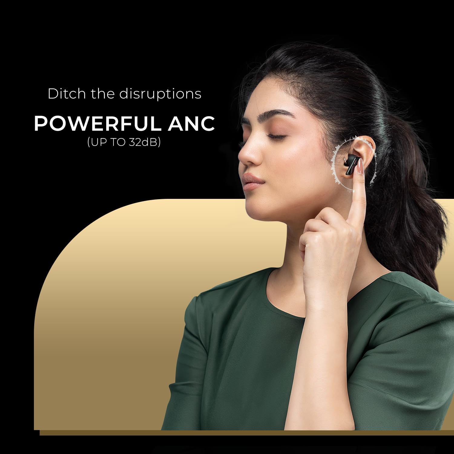 Noise Earbuds N1 Pro Truly Wireless Earbuds with Metallic Finish, ANC(Upto 30Db), 60H of Playtime, Dual Pairing, Instacharge(10 Min=200 Min), BT V5.3(Chrome Black)