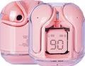 in-Ear Wireless Earbuds, Ultrapods max TWS Bluetooth Earphones with Charging Case and LED Digital Display, Microphone, Works with iPhone Android and Bluetooth Devices (Pink)