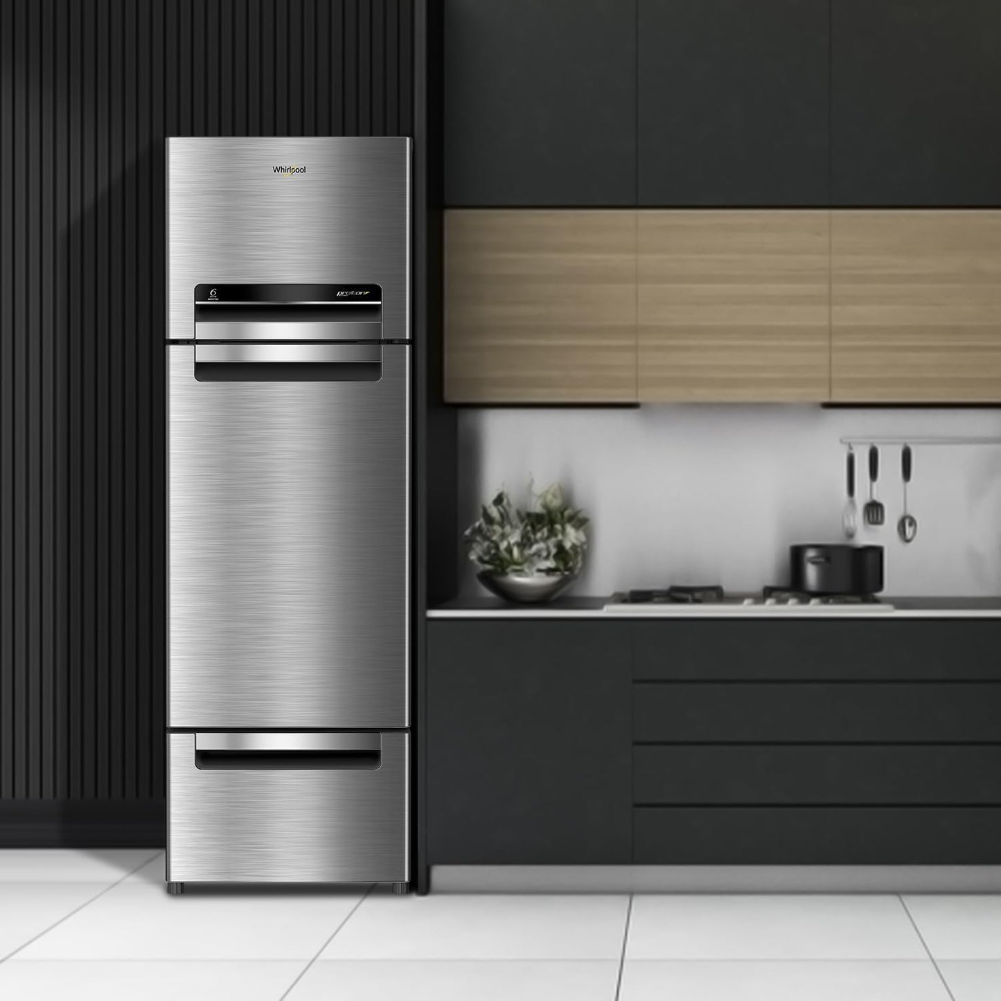 Whirlpool 215 L Frost Free Triple-Door Refrigerator [FP 223D PROTTON ROY RADIANT STEEL(Z) ]