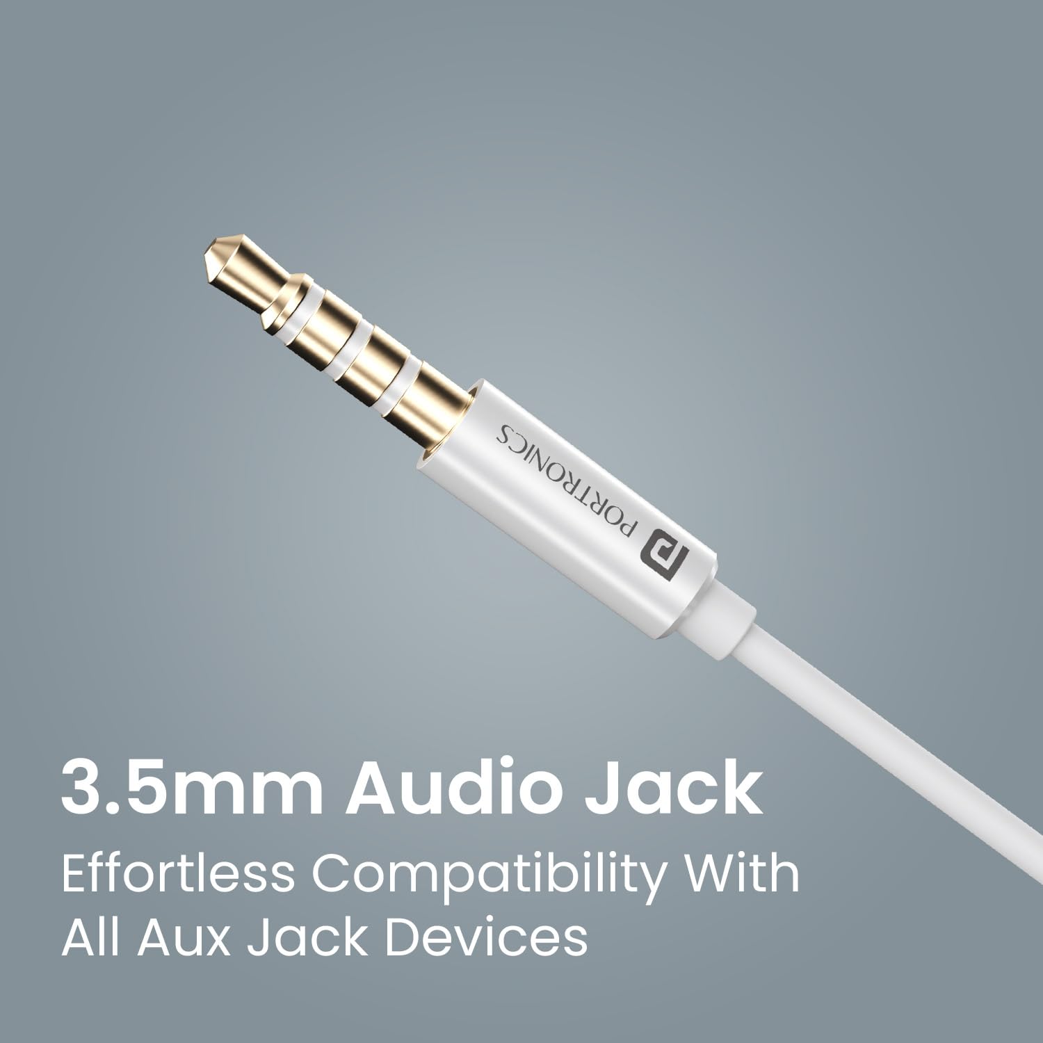 Portronics Conch Sigma A in Ear 3.5mm Aux Wired Earphones with in Line HD Mic & Magnetic Earbuds, Powerful Audio, 14.2mm Driver, Anti Tangle Wire, in line Controls, Wide Compatibility(White)