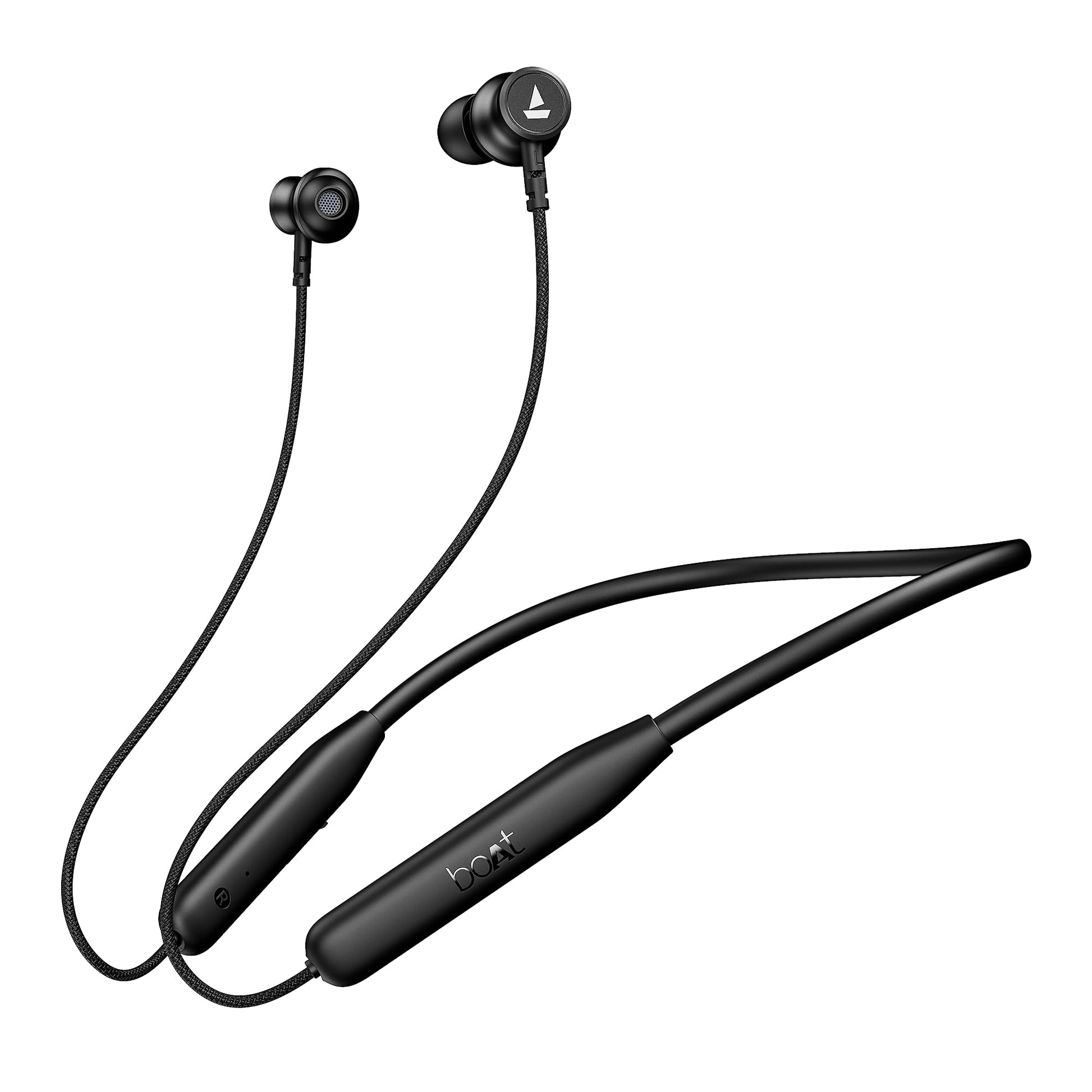 boAt Rockerz 113 (2025 Launch), 40 Hrs Playback, Dual Pair, Fast Charge, Enx Tech, Low Latency, Magnetic Buds, Bluetooth Neckband, Wireless with Mic in Ear Earphones(Ash Grey)