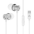 Ambrane Type-C Wired in Ear Earphones, 10Mm Bass Drivers, Inline Controls for Type C Smartphones, iPhone 15 & Laptop, 1.2M Braided Anti Tangle Wire with Mic for Clear Calling (Stringz 03, Green)