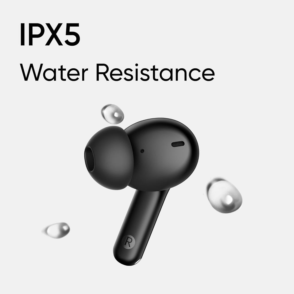 realme Buds T110 Bluetooth Truly Wireless in Ear Earbuds with mic, AI ENC for Calls, Google Fast Pair, 38 Hours Total Playback with Fast Charging and Low Latency Gaming Mode (Punk Black)