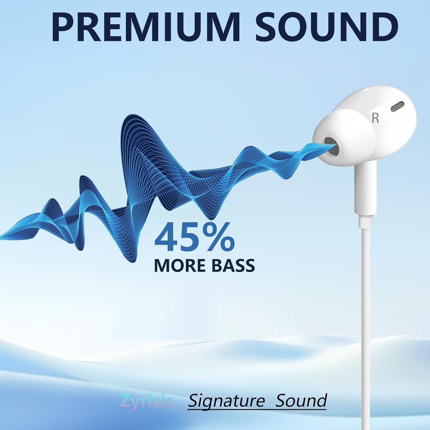 ONE43 Earphone,Wired Earphone Turbo BASS Sound for All Devices Full BASS Sound and Clear MIC for Calling (Classic)