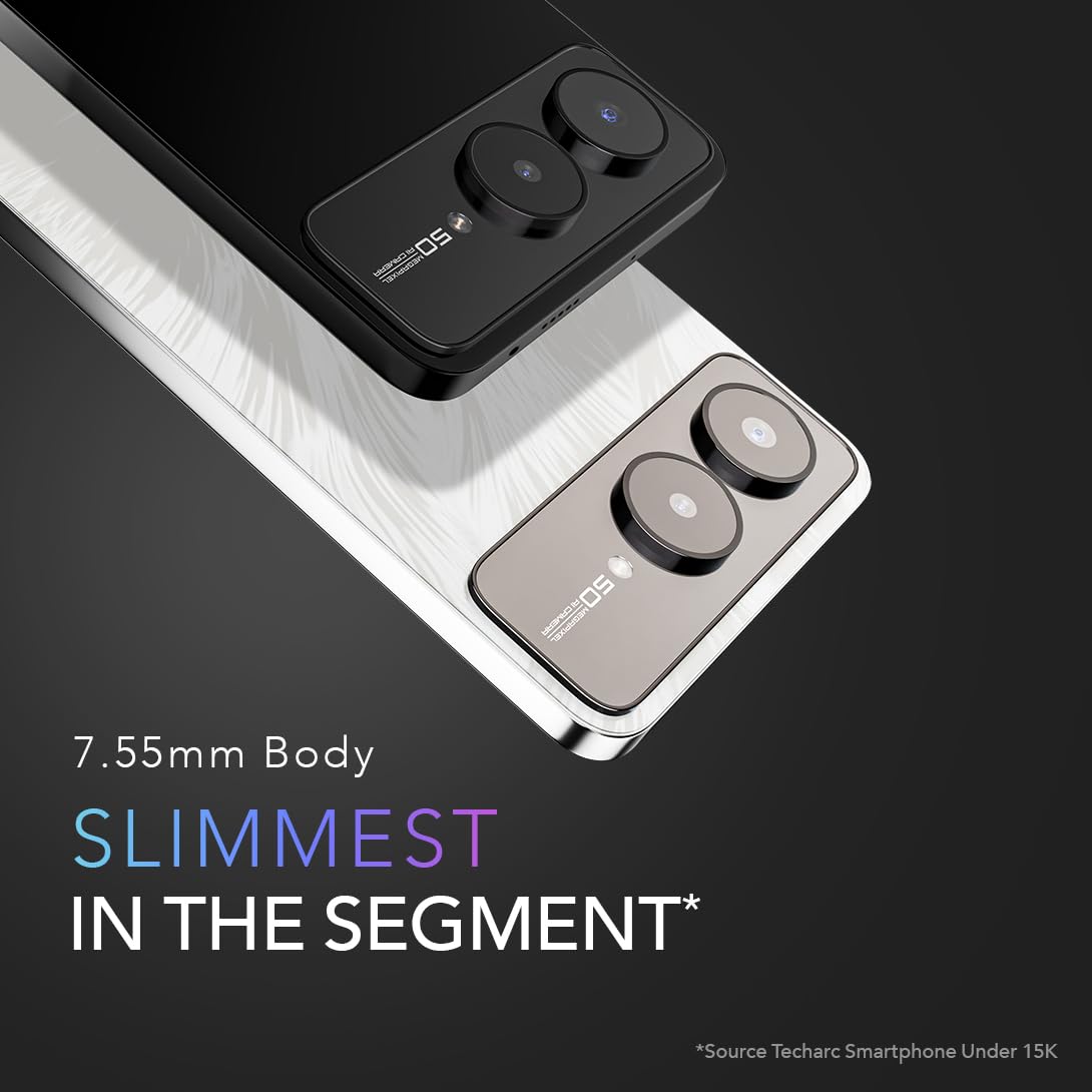 Lava Blaze AMOLED 2 5G (Feather White, 6 GB RAM, 128 GB Storage) | 6.67" FHD+ AMOLED Display | MTK D7060 Processor | 50 MP Front Camera | LPDDR5 UFS 3.1 ROM | 5000 mAh | 33W Fast Charging