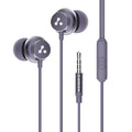 Ambrane Stringz 38 Wired Headphones with Mic, Powerful HD Sound with High Bass, Tangle Free Cable, Comfort in Ear Fit, 3.5mm Jack (Purple)