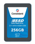 Consistent SSD 256GB 2.5 Inch SATA Internal SSD - Read: 550MB/s & Write: 500MB/s - Solid-State Drive 5 Year Warranty (256, GB)