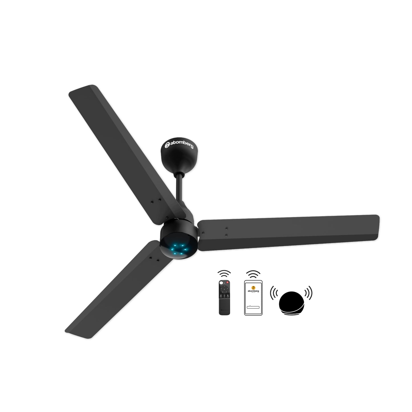 atomberg Renesa Halo Smart Alexa Enabled 1200mm BLDC Ceiling Fan with Remote | 5 star | High Air Delivery | Low noise | LED Speed Indicator | Sleek Design | | 3 Year Warranty| Misty Teal
