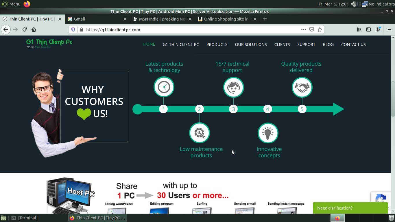 G1 Thin Client PC | Mini PC | Ubuntu 21.04 | Arm Quad core CPU, 2 Gb Ram, 16 GB Storage Ethernet + WiFi | for IOT | Automation | The Better, Cheaper, Alternative to Regular Rasp Berry pi, Orange Pi