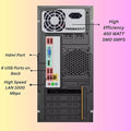 Techsupport Assembled Gaming Desktop CPU with Core-i5 3470 Generation 3.20Ghz II 16GB Ram DDR3 II 256GB SSD II HDMI VGA Ports Win 11 Pro II MS Office II WiFi || Black Matel Cabinet