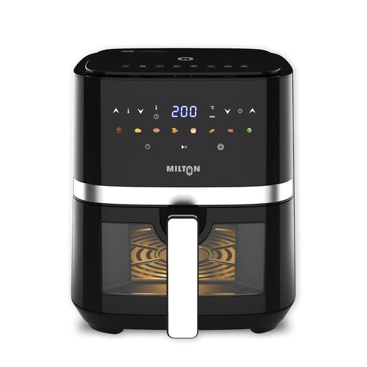 Milton Rapid Digital Air Fryer 5L | 1450W | 360° High Speed Air Circulation | Up to 90% Less Oil Usage | 8 Preset Menus | Touch Control Panel & Digital Display | Auto Shut-Off | 1 Year Warranty