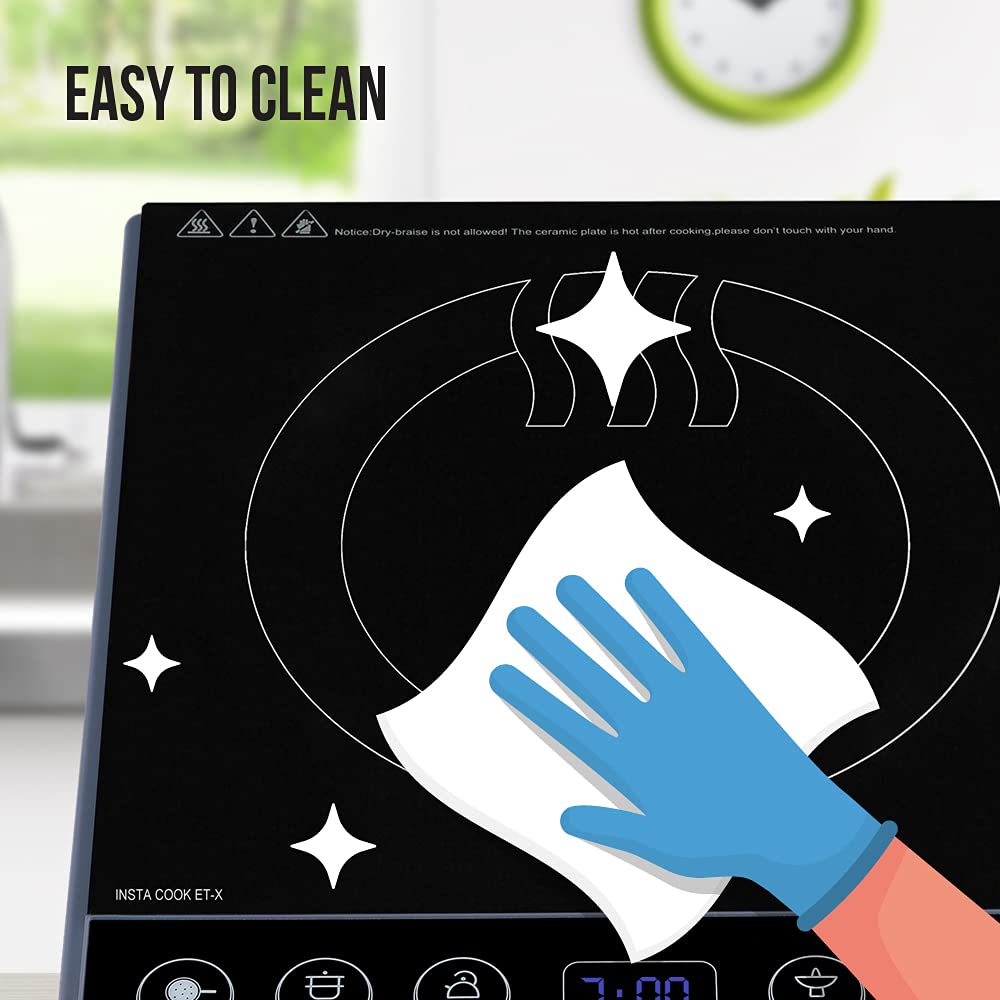 Havells Induction Cooktop Et-X|1900W|Digital Touch Control|Ceramic Plate|8 Pre-Sets with Indian Options|Auto Shutoff|Overheat Protection|6KV Surge Protector|2-Year Coil Warranty|Grey,Black