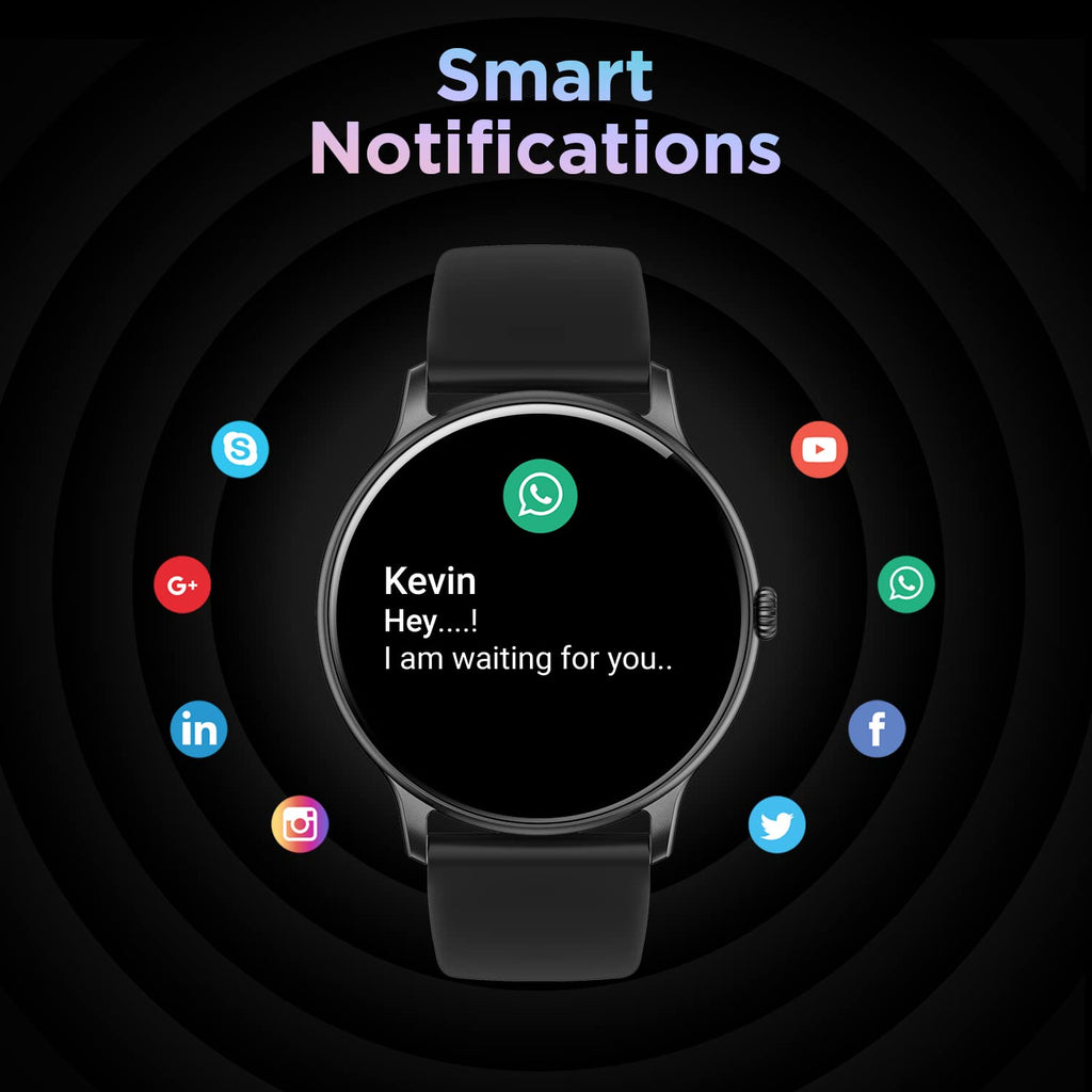 Fire-Boltt Phoenix Smart Watch with Bluetooth Calling 1.38,120+ Sports Modes, 240 * 240 PX High Res with SpO2, Heart Rate Monitoring & IP67 Rating (Black)