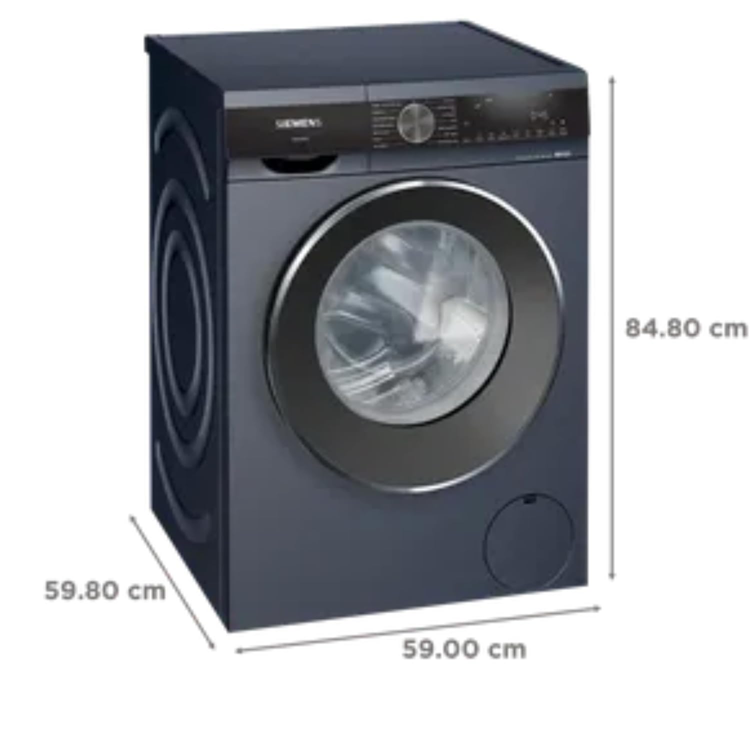 Siemens 8kg 5 Star Stain Treatment Fully Automatic Front Load Washing Machine with Built in Heater (WG34A20PIN, Pretreatment Function & Hygiene Program and 5 Star Inverter, Dark Lake)