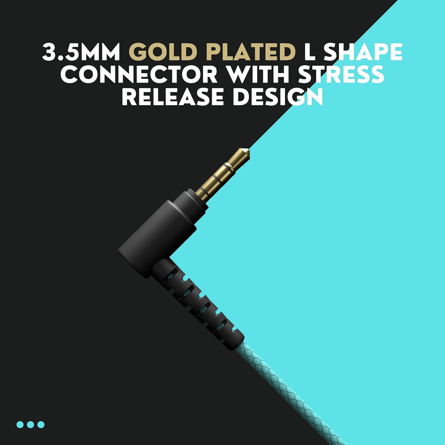 MOZU Audiology 100 Wired Earphones, Ergonomic Fit, Tangled Free Rugged Wire, Gold Plated 3.5mm L-Shape Connector, Volume Controller & Built in Mic in Ear (Artic Blue, Dual Color) Pack of 1