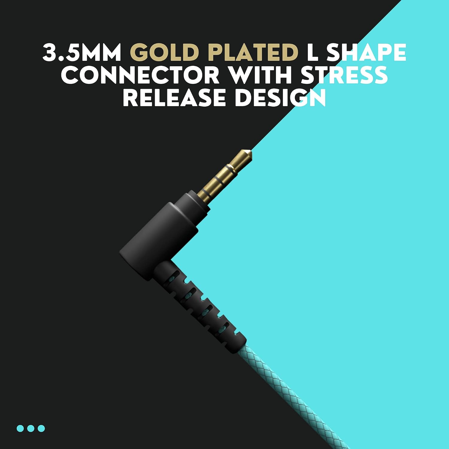 MOZU Audiology 100 Wired Earphones, Ergonomic Fit, Tangled Free Rugged Wire, Gold Plated 3.5mm L-Shape Connector, Volume Controller & Built in Mic in Ear (Artic Blue, Dual Color) Pack of 1