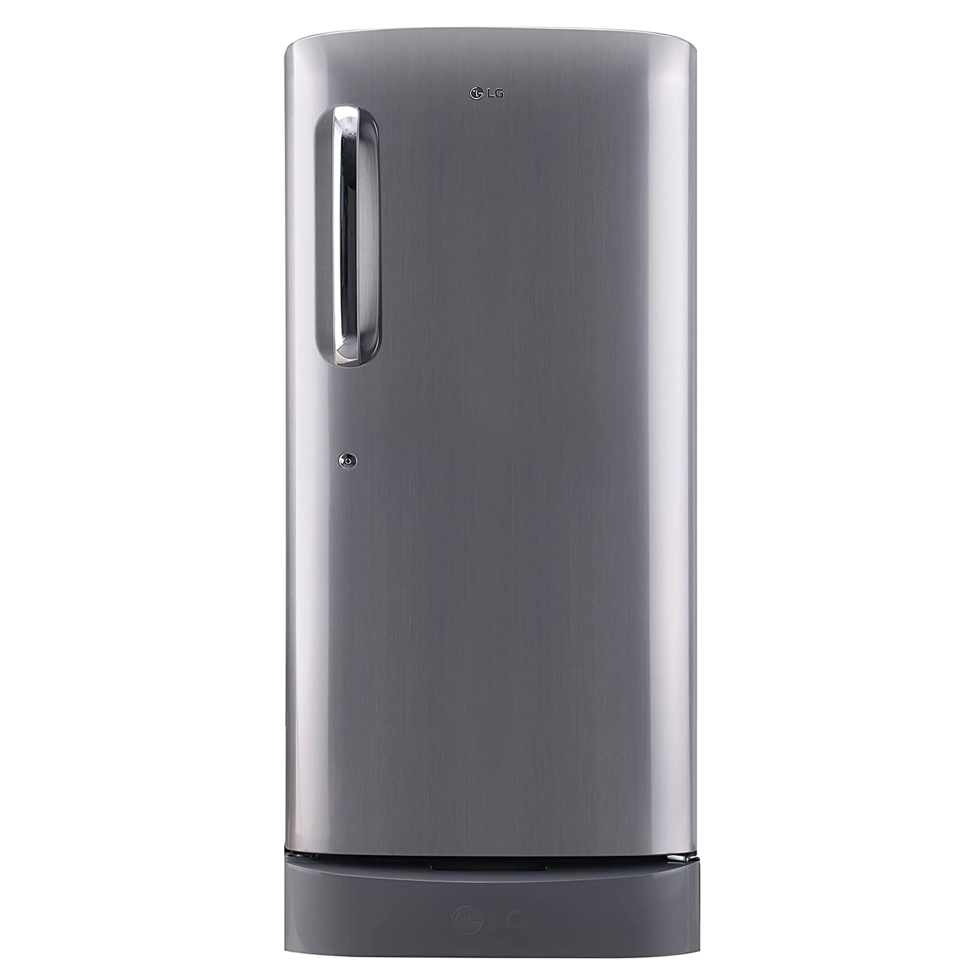 LG 185 L, 5 Star, Smart Inverter Compressor, Direct-Cool Single Door Refrigerator (GL-D201APZU.BPZZEBN, Shiny Steel, Base stand with drawer & Fast Ice Making)