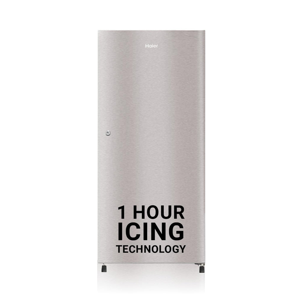 Haier 205 L, 3 Star, Direct-Cool Single Door Refrigerator (HED-213MB-N, Graphite Black)