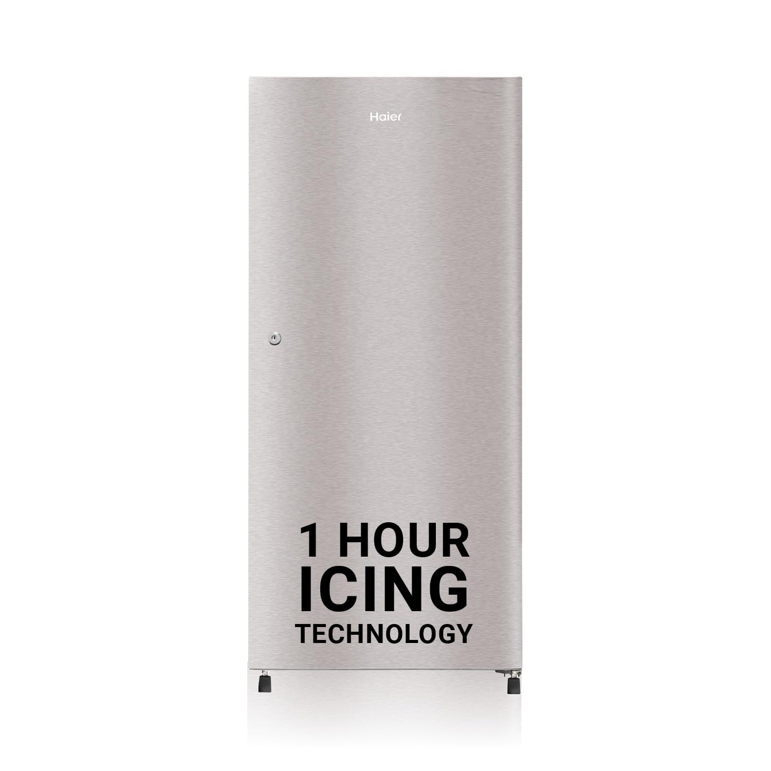 Haier 205 L, 3 Star, Direct-Cool Single Door Refrigerator (HED-213MB-N, Graphite Black)