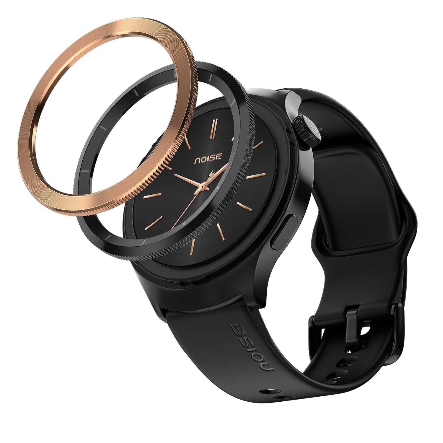 NoiseFit Halo 1.43" AMOLED Display, Bluetooth Calling Round Dial Smart Watch, Premium Metallic Build, Always on Display, Smart Gesture Control, 100 Sports Modes (Vintage Brown)