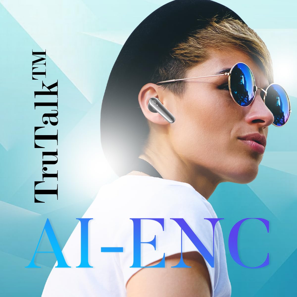 pTron Newly Launched Bassbuds Prism TWS Earbuds with 3D AudioScape, 45Hrs Playtime, TruTalk AI-ENC Calls, 50ms Low Latency Sync, BT5.3, Type-C Fast Charging, Voice Asst. & IPX5 Water Resistant (Black)