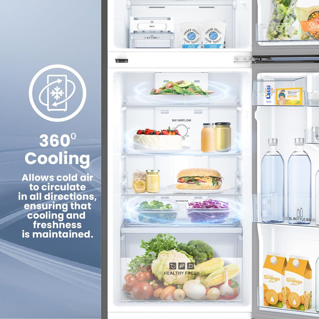 IFB 241L 3 Star Tru Convertible 10-in-1 Advanced Inverter Frost Free Double Door Refrigerator (IFBFF-2913DKSET, Metal Black, 360 Degree Cooling, Extraordinary Space)