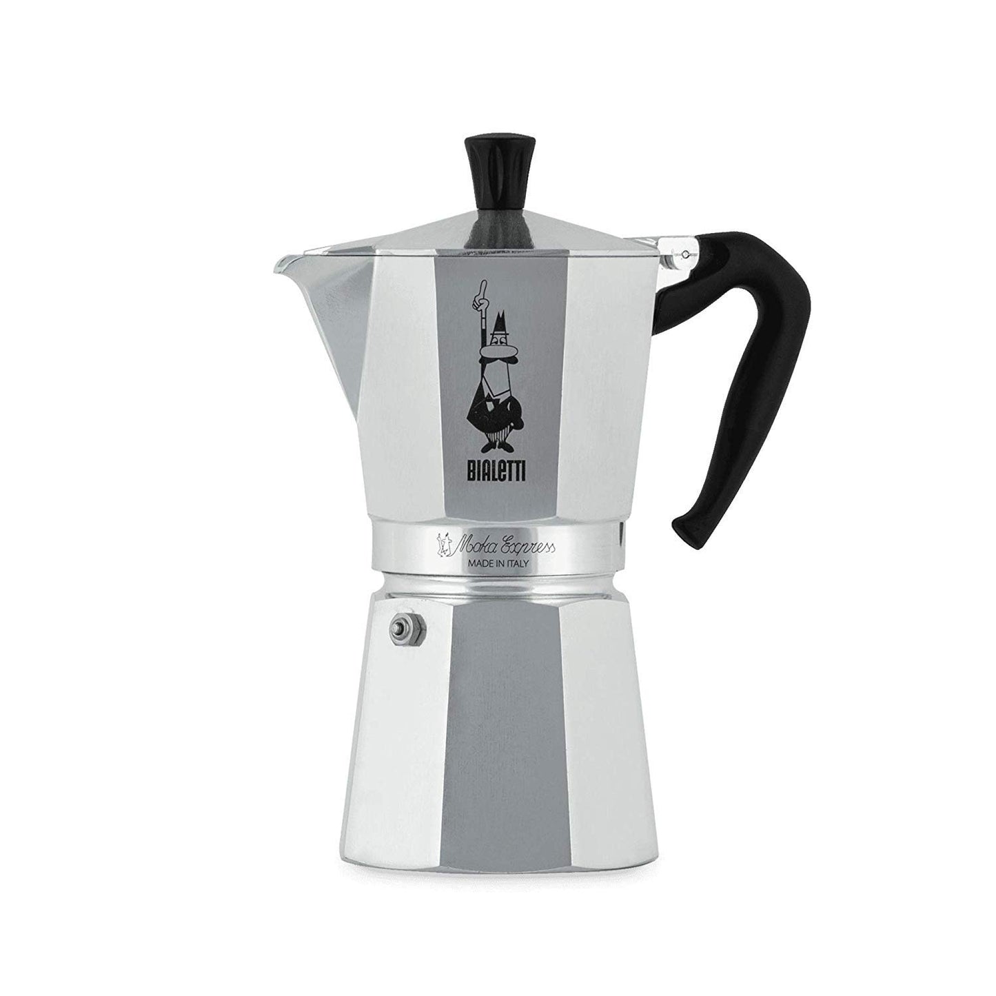 Bialetti Moka Express 3 Cup Espresso Maker: Italian Made; Moka Pot/Percolator/Coffee Maker/Mocha Pot for an Authentic Italian Coffee-06799