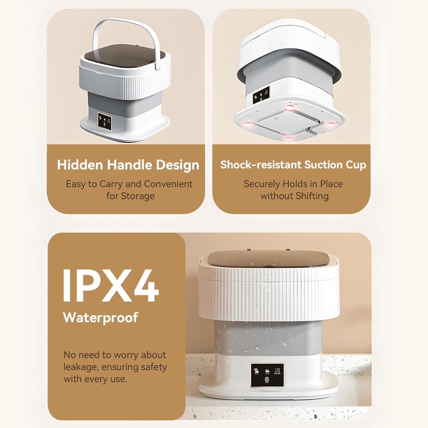 Welko Semi Automatic Folding 2kg Top Loading Mini Washing Machine with Cloth Dryer Deep Cleaning for Underwear Washing Machine Clothes Washer Home