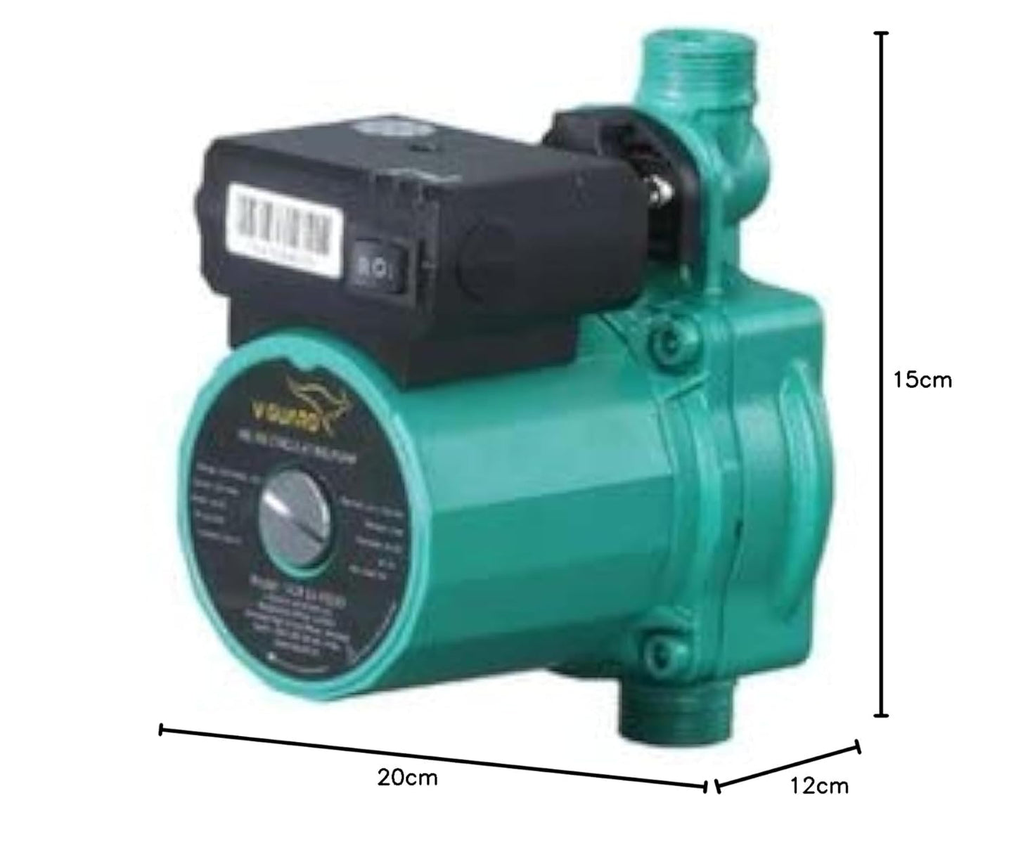V-Guard VCB14-F030 Automatic Water Pressure Pump For Hot Water Circulation | Compatible With Washing Machine, RO, Shower | Energy Efficient | Compact Design | Multicolour