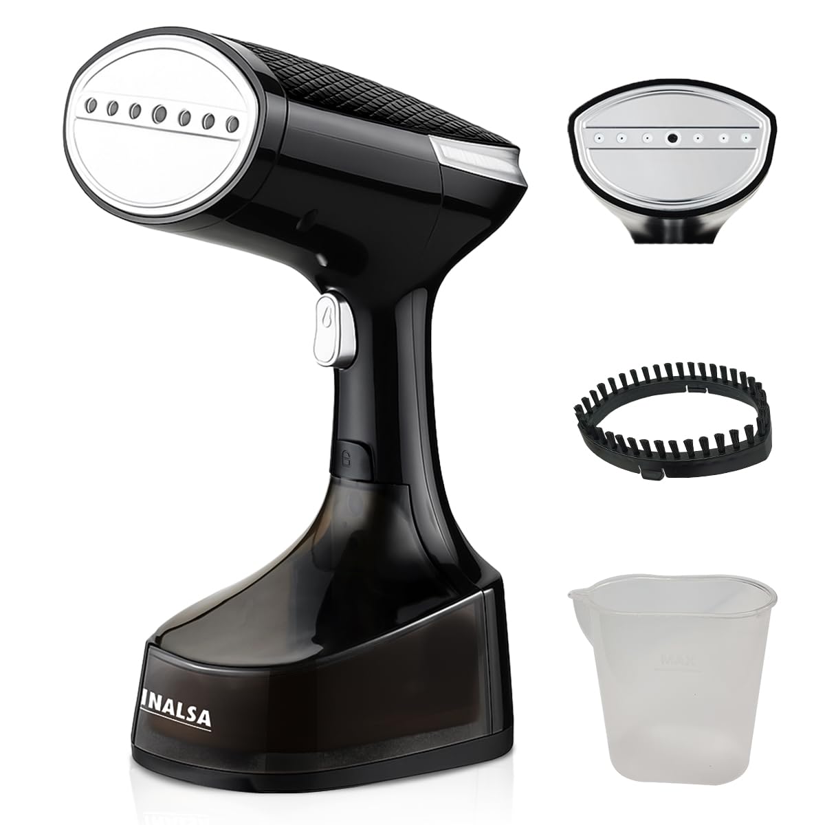 INALSA Garment Steamer for Clothes,Steam Iron Press - Vertical & Horizontal Steaming up to 25g/min, 1600 Watt,340 ml Water tank & 28 sec Fast Heating,Hetaing On/OFF Indicator Light (Cosicosy)