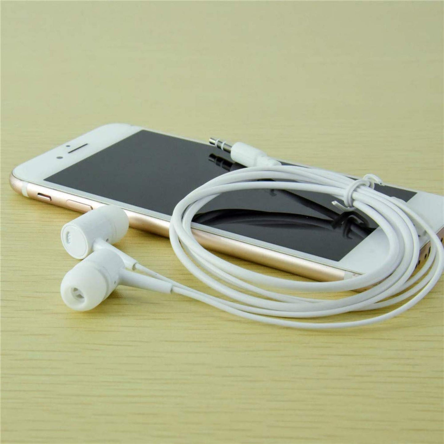 Meyaar DG-Beex Pack of 3 Headset with High Bass Headphones with Microphone, Earbuds Wired Stereo Earphones for All Smartphones (3 Black) (Set of 3 White)