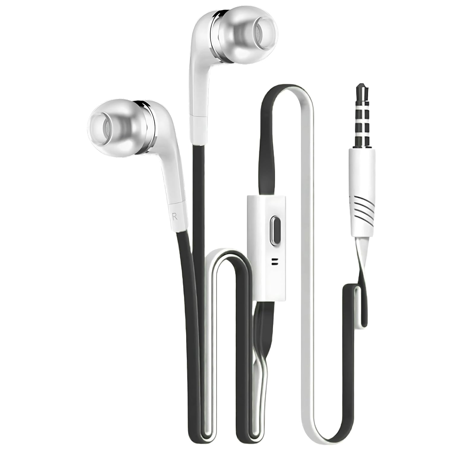 GEARZTOUCH GSP in Ear 3.5mm Wired Earphones with in Line HD Mic, Powerful Audio, Clear Sound, Noise Isolation with Precise Bass, Unique Earbuds Design,in line Controls,Wide Compatibility(Black)