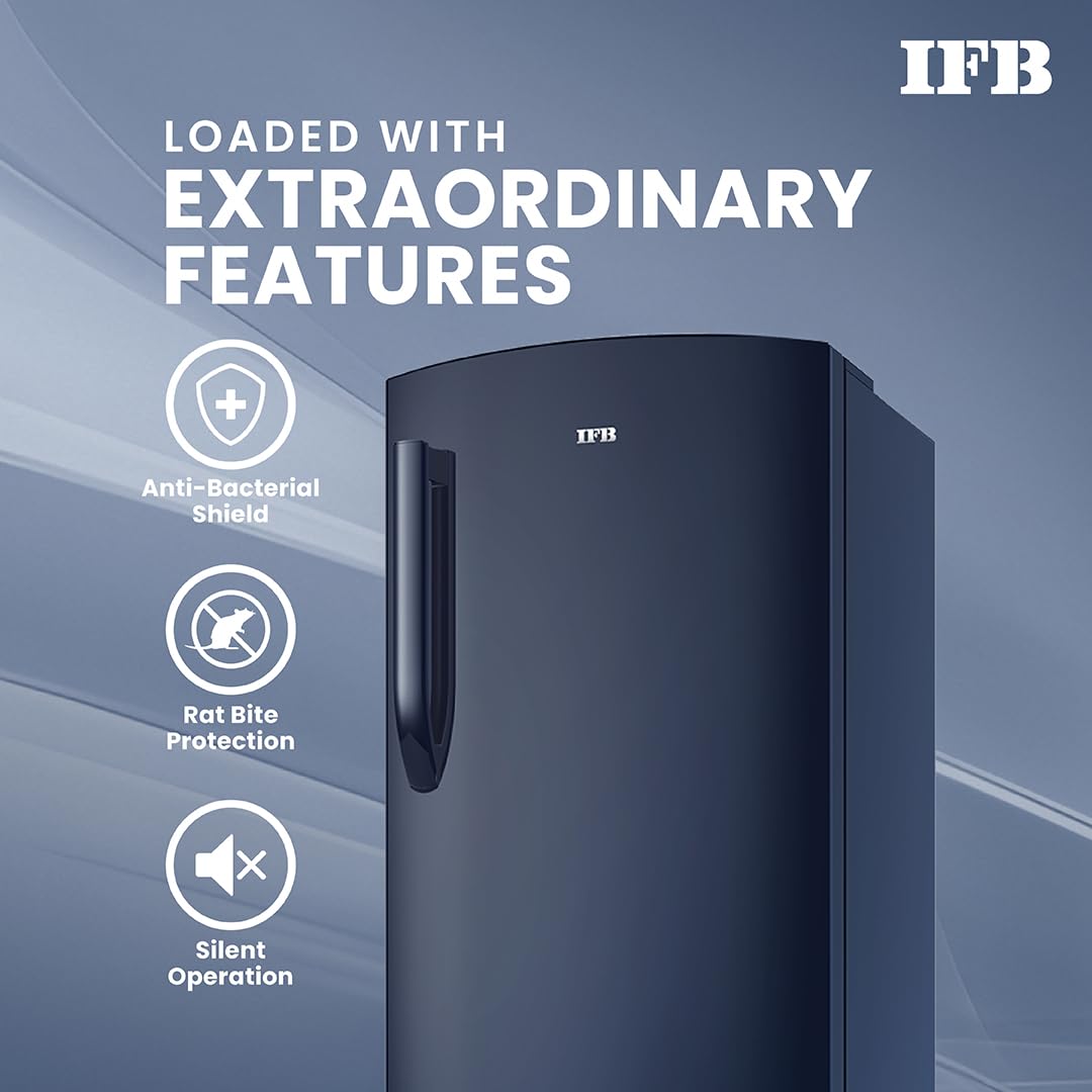IFB 187L 2 Star Direct-Cool Single Door Refrigerator (IFBDC-2132NCSE, Blue) Extraordinary Storage with Humidity Controller
