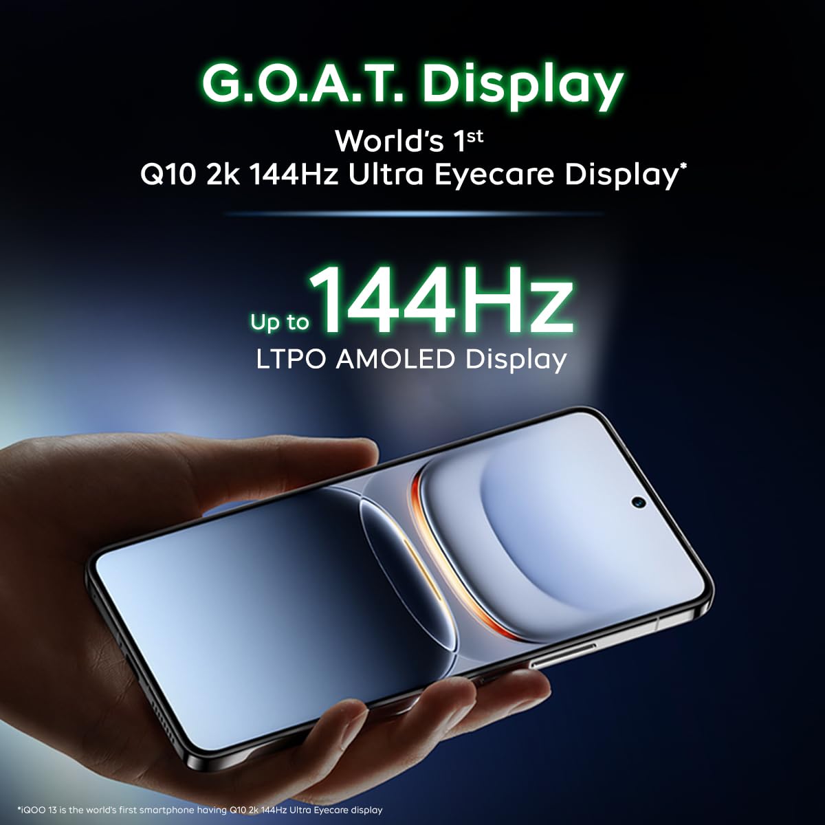 iQOO 13 5G (Ace Green, 16GB RAM, 512GB Storage) | Snapdragon 8 Elite Mobile Platform | World's First Q10 2K 144Hz Ultra EyeCare Display | Supercomputing chip Q2