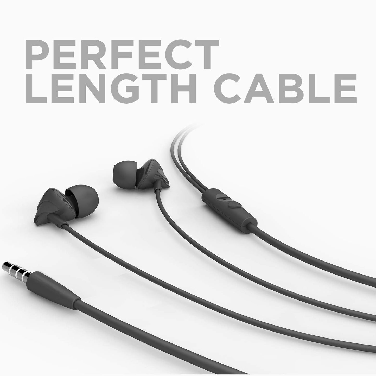 Boat BassHeads 100 in-Ear Headphones with Mic (Black)