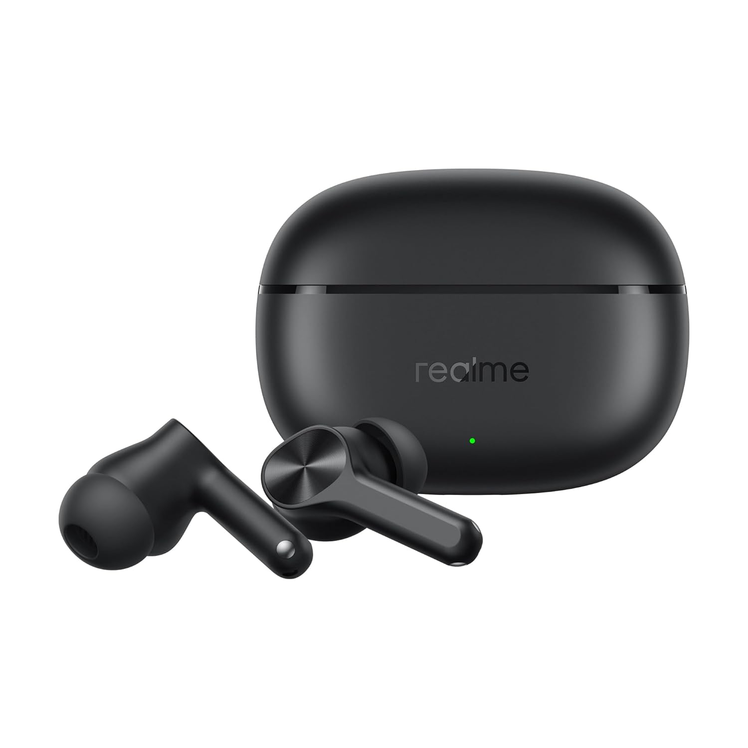 realme Buds T200x True Wireless Earbuds with 12.4mm Dynamic Bass Drivers, 25 dB ANC, Quad Mic, 45ms Latency, Upto 48 Hrs Playback, Fast Charge, IP55 Rated, BT 5.4 (Pure Black)