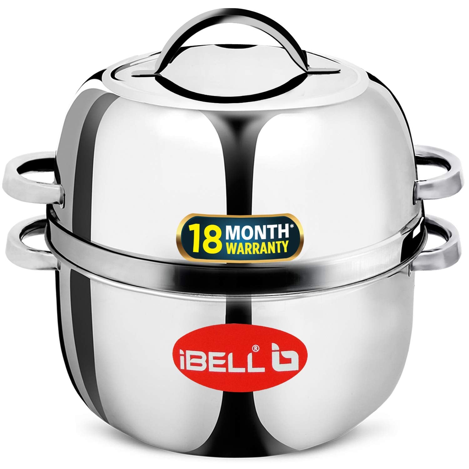 iBELL Stainless Steel Steam Pot, 1.5 Kilogram, Thermal Rice Cooker With Rubber Gasket (Induction Based Pot) Silver