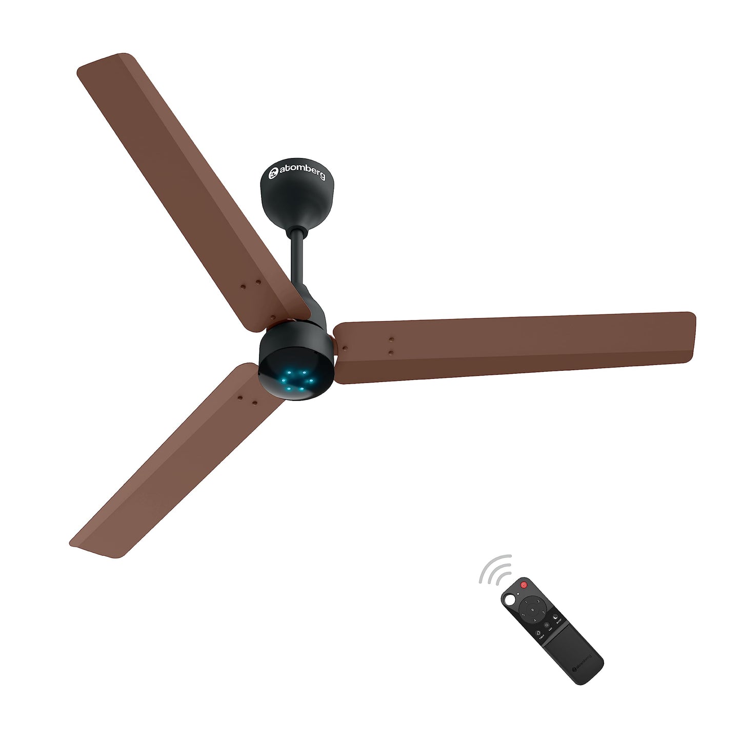 atomberg Renesa Enzel 1200mm BLDC Ceiling Fan with Remote Control | 5 star Rated Energy Efficient Fan | High Air Delivery with LED Indicators| 3 Year Warranty (Honey Maplewood)-Newly Launched in 2025