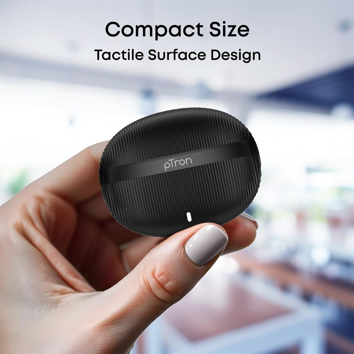 pTron Bassbuds Fury in-Ear TWS Earbuds with 13mm Drivers, 50Hrs Playtime, AI-ENC Clear Calls, Bluetooth V5.4 Wireless Headphones, Voice Assistant, Type C Charging & IPX5 Water Resistant (Black)