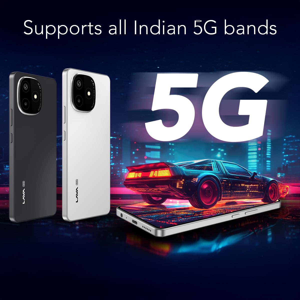 Lava Play Ultra 5G (Arctic Frost, 6+6*GB RAM, 128GB Storage)|MTK D7300 Processor-700K+ Antutu| 6.67" FHD+AMOLED Display | 64MP Camera | UFS 3.1 Storage | 5000mAh Battery-33W fast charging | IP64 Rated