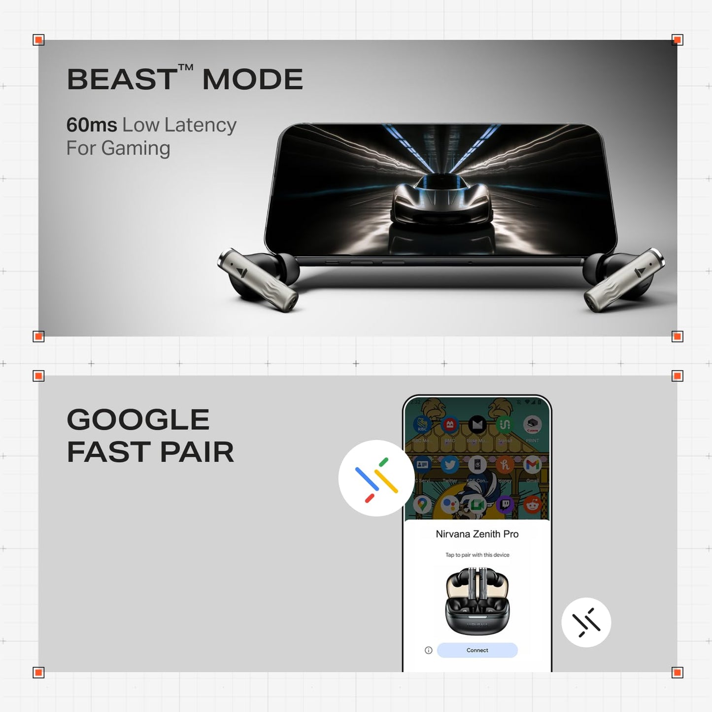 boAt Nirvana Zenith Pro (2025), 50dB Hybrid Adaptive ANC, Spatial Audio, Hi-Res Audio LDAC, 6Mics AI-ENx, 80 Hrs Battery, Bluetooth Earbuds, TWS Ear Buds Wireless Earphones with mic (Platinum Gold)