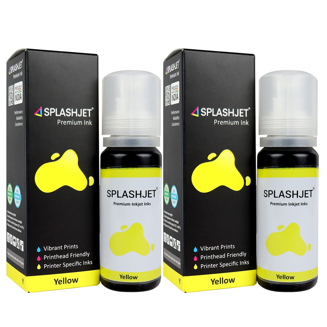 Splashjet 003 Compatible Refill Ink for Epson L3110, L3150, L3250, L3252 L3115, L3116, L3101, L3210, L3215, L3216, L3151, L3152, L3156, L5190 Printer – (70gm x 4 Color) Set Box - 501737