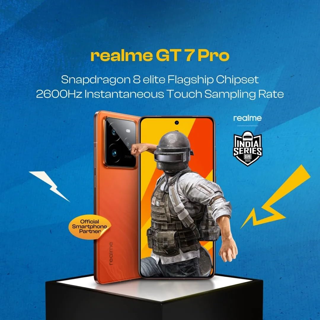 realme GT 7 Pro (Mars Orange,16GB+512GB) |India's First Snapdragon 8 Elite Processor | 3X Periscope Flagship Camera| RealWorld Eco² OLED Plus Display
