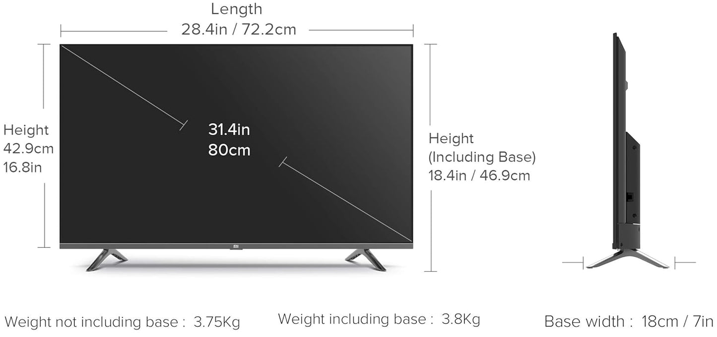 MI 80 cm (32 inches) Horizon Edition HD Ready Android Smart LED TV 4A | L32M6-EI (Grey)