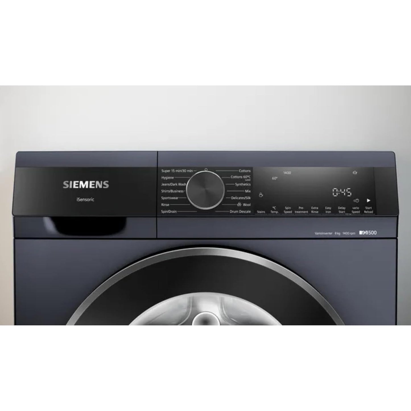 Siemens 8kg 5 Star Stain Treatment Fully Automatic Front Load Washing Machine with Built in Heater (WG34A20PIN, Pretreatment Function & Hygiene Program and 5 Star Inverter, Dark Lake)