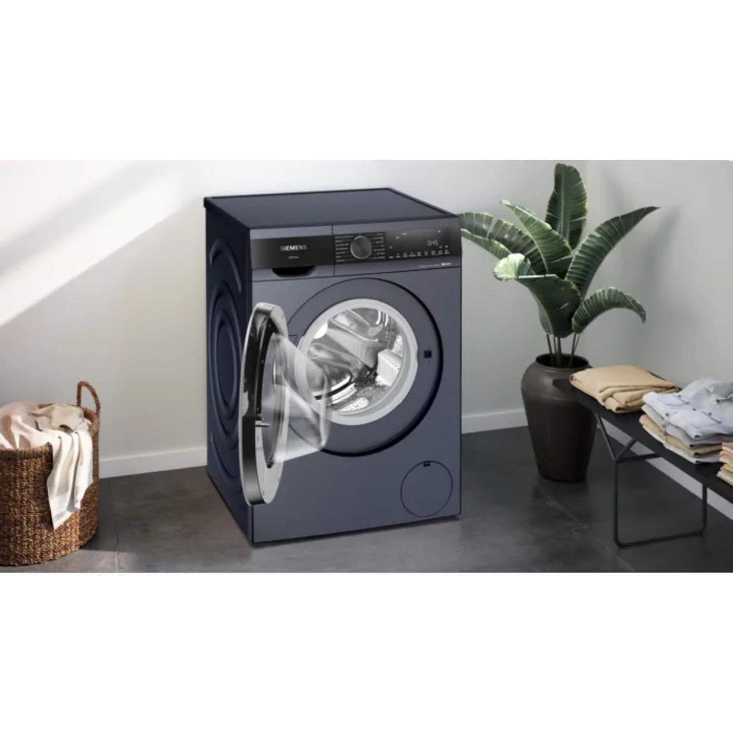 Siemens 8kg 5 Star Stain Treatment Fully Automatic Front Load Washing Machine with Built in Heater (WG34A20PIN, Pretreatment Function & Hygiene Program and 5 Star Inverter, Dark Lake)